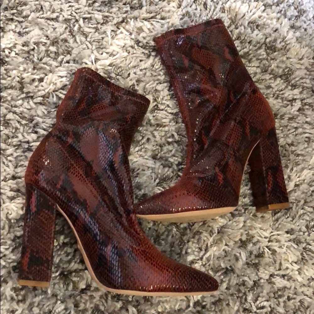 RAYE snake skin boots only been worn once